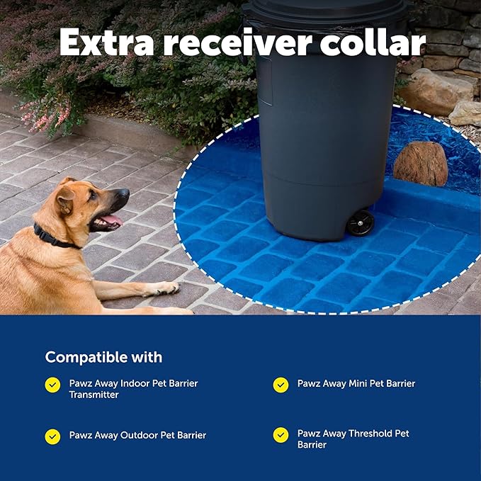 PetSafe Pawz Away Extra Receiver Collar - Waterproof Receiver Collar - Pet-Proofing System for Dogs & Cats - Additional Receiver Collar - System Sold Separately