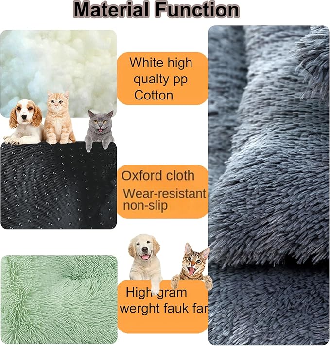 Dog Crate Mat, Dog Bed for Large Dogs, Comfy Fluffy Kennel Pad Anti-Slip for Dog beds & Furniture, Quilted Dog Bed for Pets for Medium/Small Dogs Cats (Color : Green 1, Size : 16.9x11)