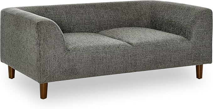 39x25 Inch Large Dog Sofa, Modern Jumbo Pet Couch Made Made by Linen with Armrest and Backrest - Indoor Elevated Dogs Chaise Bed for Doggy up to Medium and Large (Grey)