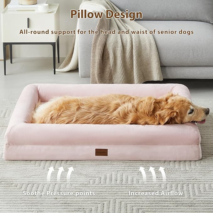 BFPETHOME Dog Beds for Small Dogs, Washable Dog Bed with Sides, Orthopedic Small Sized Soft Mats with Removable Cover & Waterproof Pet Mat for Pet