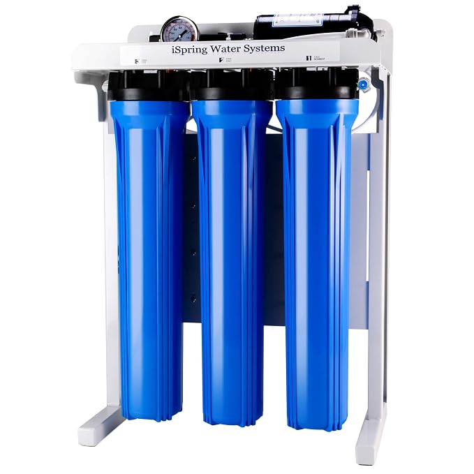 iSpring RCB3P Tankless Reverse Osmosis Filtration System, 300 GPD Under Sink RO