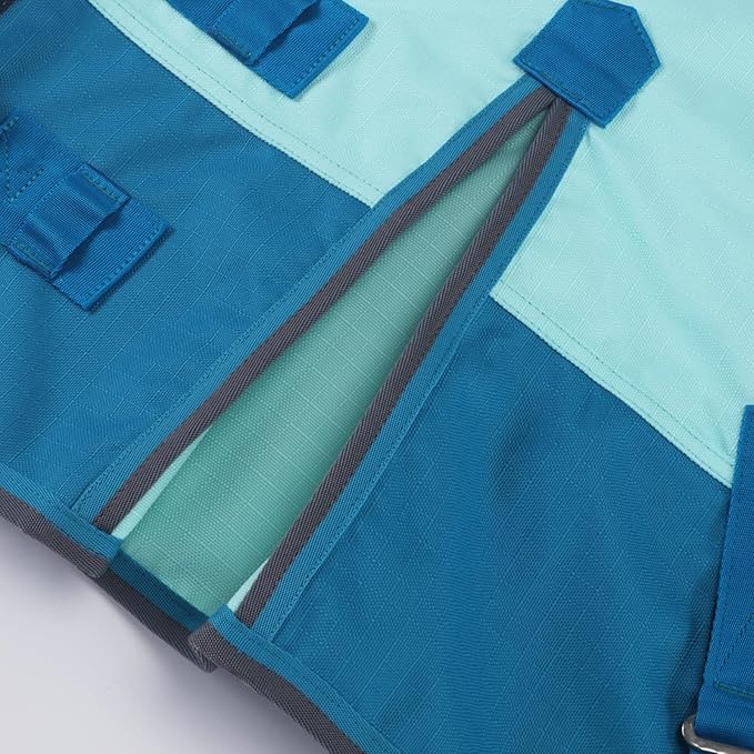 Mini Horse/Pony/Foal/Miniature Size 36"-51" Lightweight Waterproof & Breathable 1200 Denier Turnout Blanket with No Filling Turquoise 39"