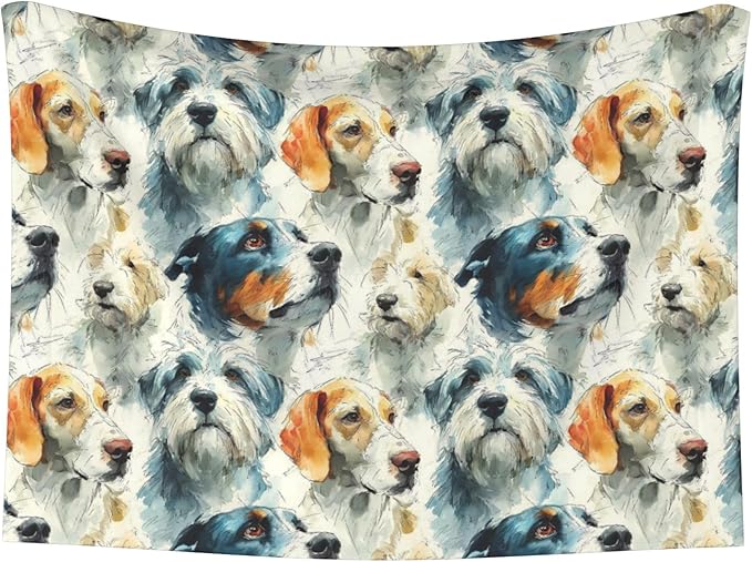 Waterproof Dog Blanket Soft Pet Blanket for Puppy Cat, Fleece Cat Throw Blankets for Furniture Bed Couch Sofa Reversible - Dogs Different Breeds 2