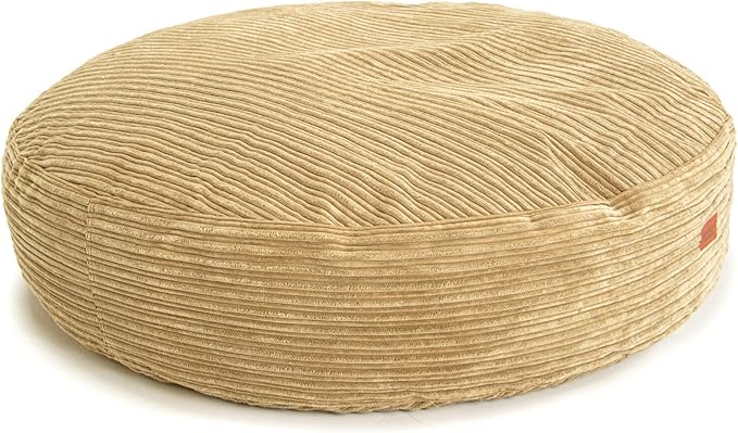CordaRoy's Waterproof Terry Corduroy Forever Dog - with Removable, Washable Cover - Comfortable & Stylish Pet for Living Room, Room, Office - 50" - Khaki | Made in The USA