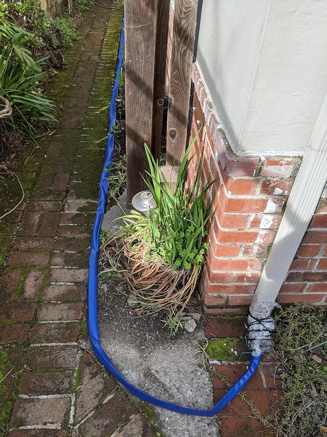 Pool Backwash Hose 1 1/2 inch × 25 ft Thicken Blue Water Discharge Pipe Lay