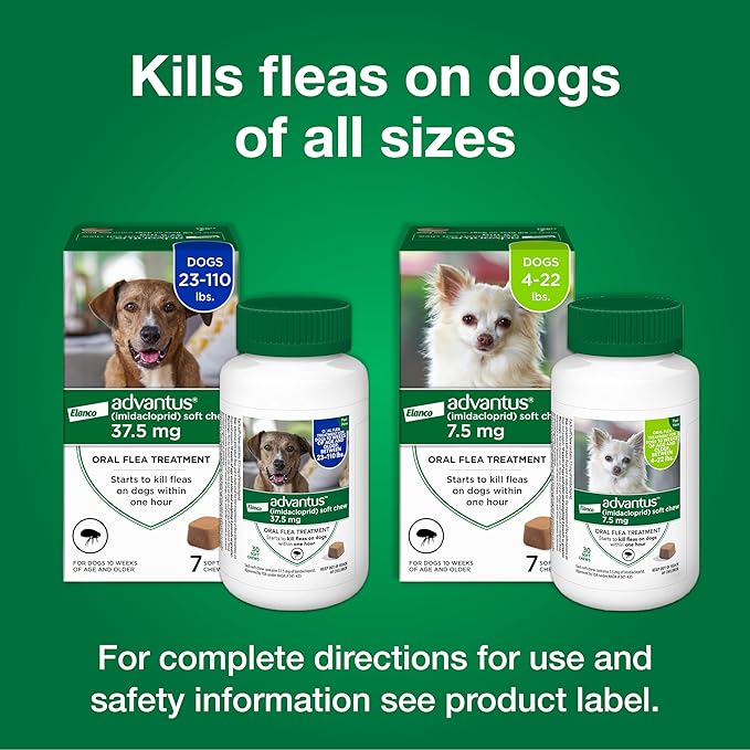 Advantus Dogs Fast Acting Oral Flea Treatment Soft Chewable 23 - 110 lbs. | 7 ct.