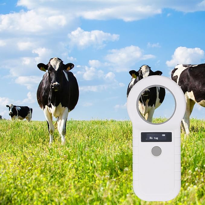 Pet Microchip Reader 134.2k Dual Frequency Portable Pet Chip Scanner Rechargeable Animal Tag Scanner for Pet Shops