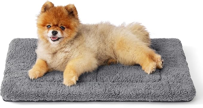 Bedsure Washable Dog Crate Bed for Small Dogs, Soft Foam Floor Pet Mat, Versatile Lightweight Pet Crate Pad for Cages