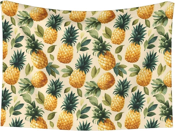 Waterproof Dog Blanket Soft Pet Blanket for Puppy Cat, Fleece Cat Throw Blankets for Furniture Bed Couch Sofa Reversible - Pineapple