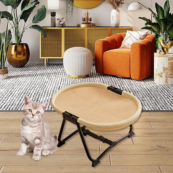 Elevated Pet Bed Furniture Accessory Indoor with Storage Bag Up