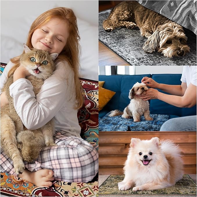 Qeils Washable Pee Pads for Dogs, 2 Pack Reusable Puppy Pads 18"x24" Super Absorbent Leakproof Dog Training Pads, Non-Slip Potty Pads for Floor, Crate,Couch, Whelping Pads Litter Mat Puppy Supplies