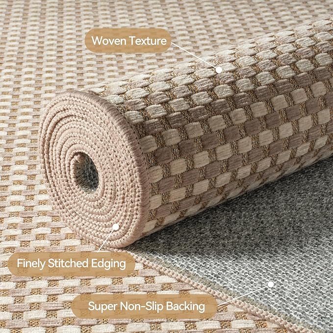 YDKGL 2x10 ft Hallway Runner Rug Extra Long Boho Woven Kitchen Runner Rugs Mat