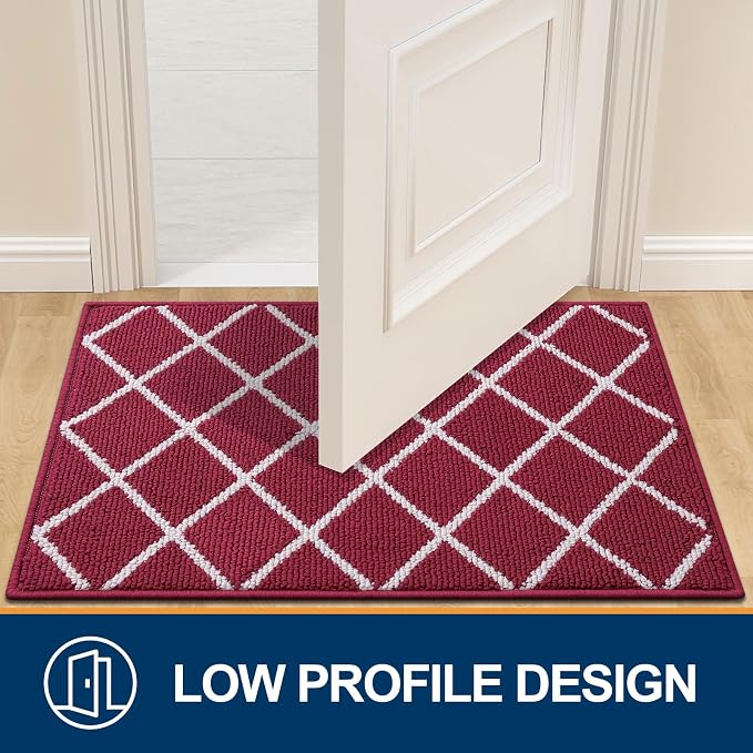 Finchitty Indoor Door Mat, Dirt Resistant and Absorbent, Low-Profile, Washable