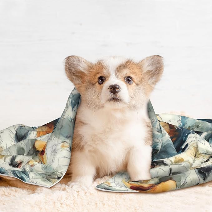Waterproof Dog Blanket Soft Pet Blanket for Puppy Cat, Fleece Cat Throw Blankets for Furniture Bed Couch Sofa Reversible - Dogs Different Breeds 2