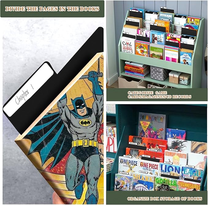 150 Pieces Comic Book Dividers with Tabs,Patient Divider Cards,Card Dividers Comic Book Boards for Storage Boxes 11.22 X 7.24 Inche