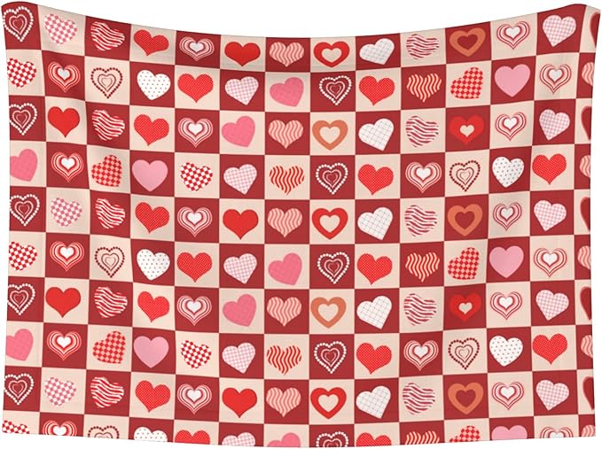 Pink Red Throw Blanket - Hearts Blanket for Dog Cat Pet Blankets 23x16 for Couch Sofa Bed