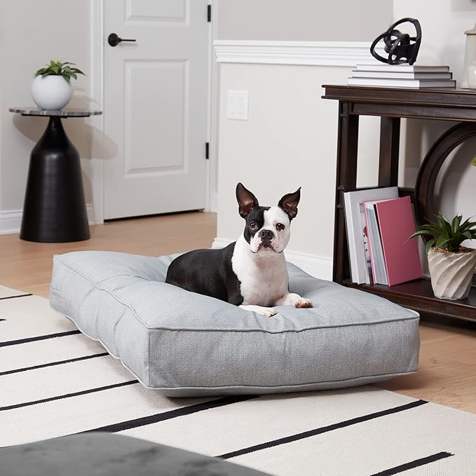 Charlie Rectangle Indoor/Outdoor Pillow Style Dog Bed, Heather, Medium (30" x 42")