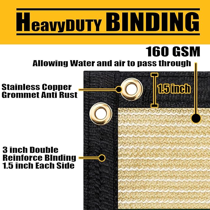 Customized 4' x 5' Brown Fence Privacy Screen,with Bindings & Grommets,Heavy Duty for Gardens Backyard Patio Tennis Court Pool Construction Project Outdoor Events,We Make Custom Sizes