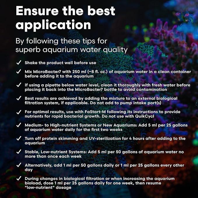 Brightwell Aquatics MicroBacter7 Complete Bioculture for Fish Tank or Aquarium - Populates Biological Filter Media for Saltwater and Freshwater Fish - Aquarium Water Treatments, 8.45 fl oz