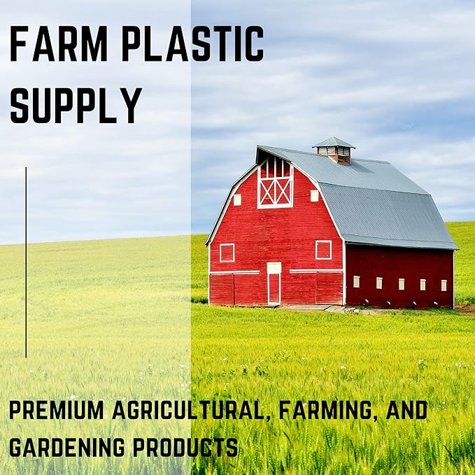 Farm Plastic Supply - Clear Plastic Sheeting - 6 mil - (24' x 100') - Thick Plastic Sheeting, Heavy Duty Polyethylene Film, Drop Cloth Vapor Barrier Covering for Crawl Space