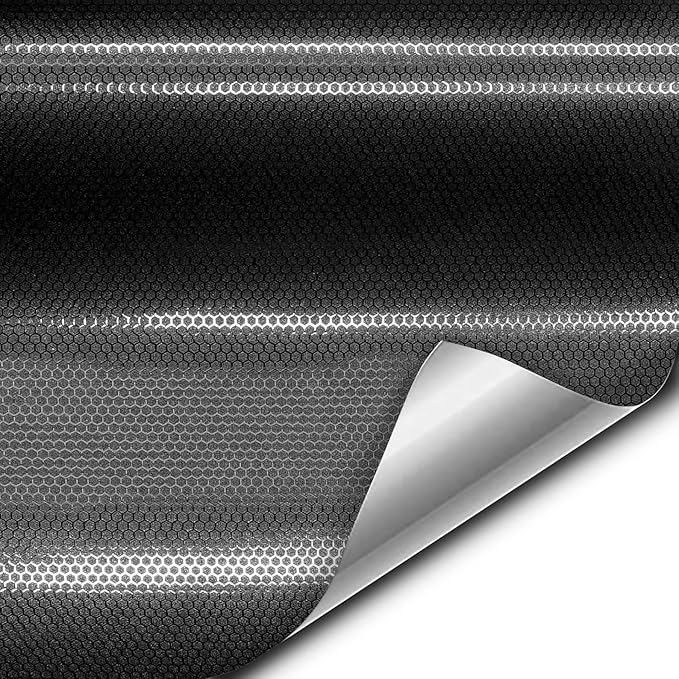 VViViD+ Honeycomb Matte Black Small Pattern Car Wrap Vinyl (6ft x 5ft)