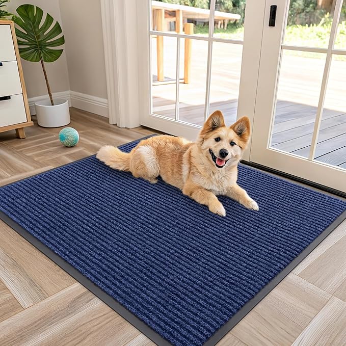 OLANLY Front Door Mat Indoor Outdoor Entrance, Waterproof Heavy Duty Doormat