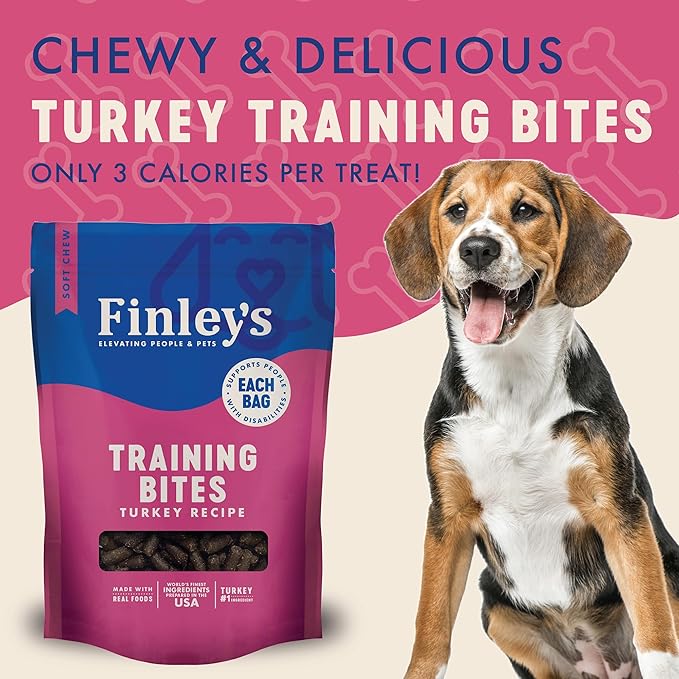 Finley's Training Treats for Puppies, Soft Turkey Dog Treats for All Dogs and Sizes, Limited Ingredient, Low Calories, 16oz, 2 Pack