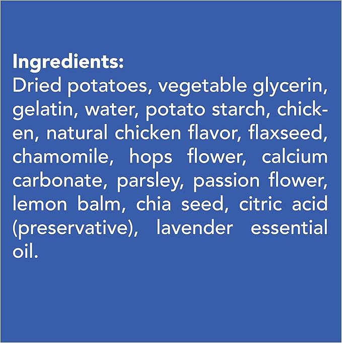 Get Naked Calming Dental Sticks for Dogs – Grain-Free Chicken Flavor, Anxiety Relief with Chamomile, Passion Flower, No CBD, Tartar Control, Gluten-Free – Small Sticks 6.2 oz Bag