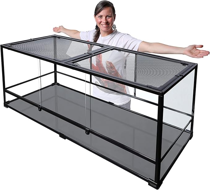 Carolina Custom Cages, 60Lx24Wx24H Tall Extra-Extra-Long Deep Terrarium; Easy Assembly