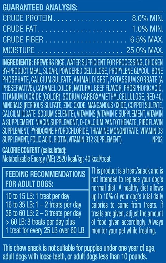 Canine Carry Outs Dog Treats, Beef Flavor Small Chew Bones, 2.8 Ounce (Pack of 12), Long Lasting Chews, Delicious Meaty Center