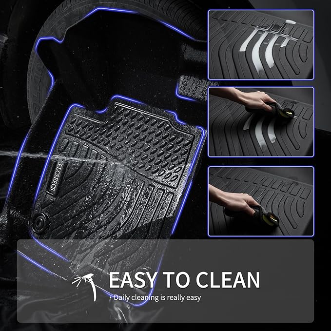 KELCSEECS® Floor Mats & Cargo Liner for 2025 Mazda CX-50 Hybrid,All Weather Protection TPE Floor Liners Front& Rear Row Full Set CX50 Hybrid Accessories Black