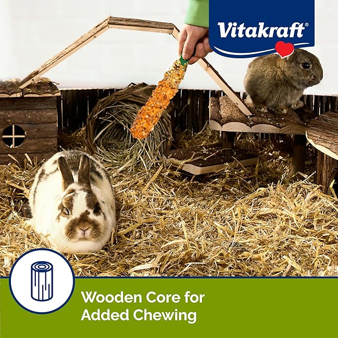 Vitakraft Crunch Sticks Rabbit Treat - Carrot and Honey - Rabbit Chew Sticks, 3 oz