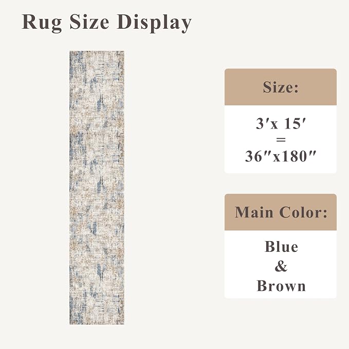 3x15 Ft Long Hallway Runner Rug
