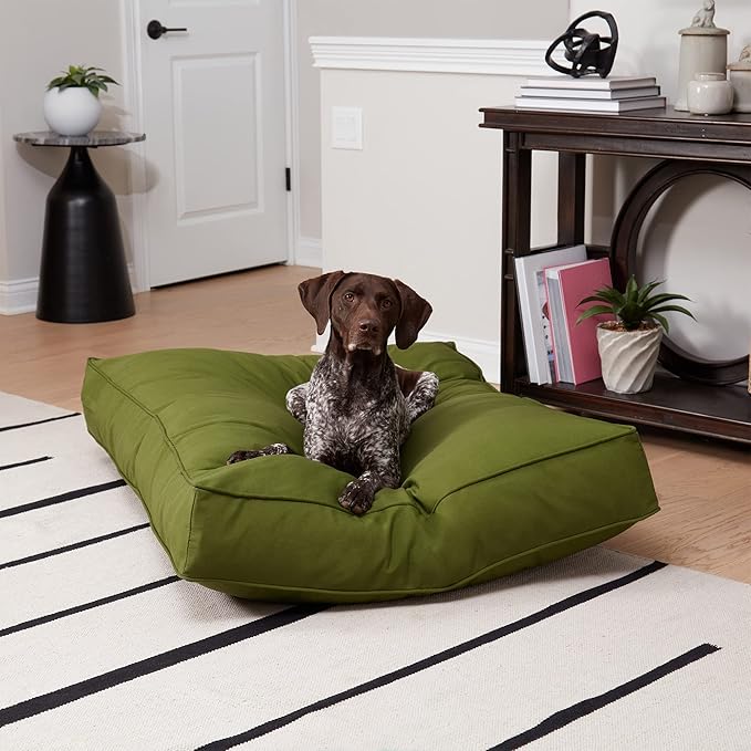 Charlie Rectangle Indoor/Outdoor Pillow Style Dog Bed, Hunter, Large (36" x 48")