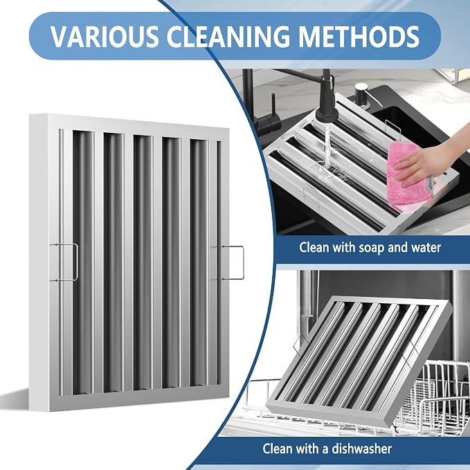 Stainless Steel Commercial Kitchen Hood Filter 19.5W x 19.5H Inch Range Hood