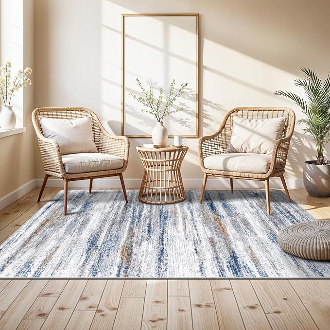 4x6 Rugs for Living Room: Non-Slip Washable Area Rug for Hallway Entryway