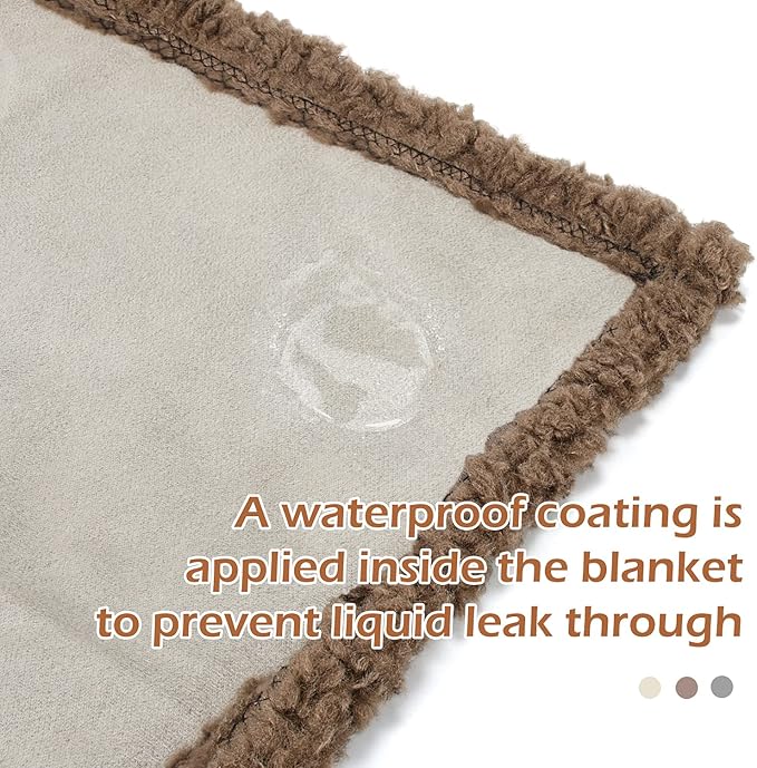 Kritter Planet Waterproof Bed Blanket, Soft and Washable Absorbent Blanket Pad, Leak-Proof Blanket Cover for Couch, Sofa, Bed