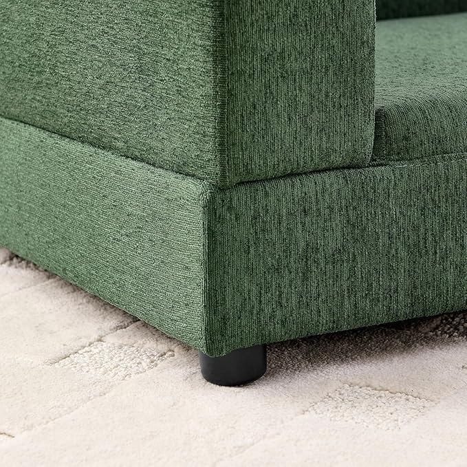Oversized Dog Sofa Couch for Medium & Large Dogs, Modern Pet Couch Bed with Backrest & Armrests, Supportive Foam Cushion, Linen Fabric Dog Couch
