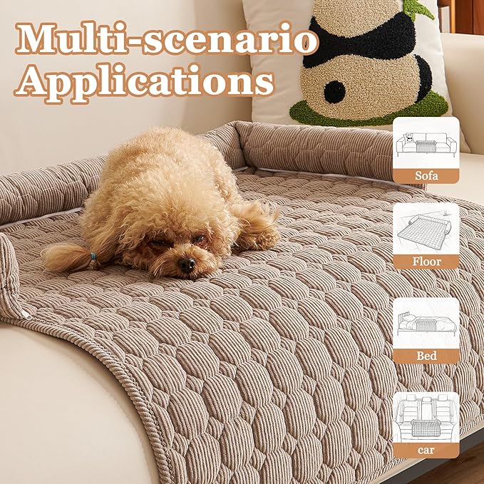 Dog Couch Bed Non Slip Dog Couch Cover Washable Non-Slip Pet Protector for Dogs & Cats, Soft Washable Dog Sofa Bed for Couch Sofa Chair & Bed