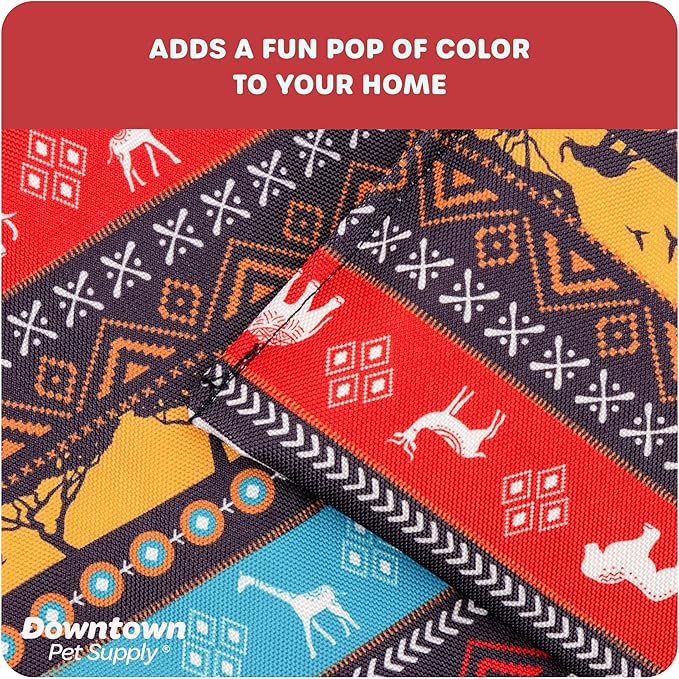 Downtown Pet Supply Dog Crate Pad, 35" x 22" - Waterproof, Ripstop Nylon Dog Crate Mat Chew Proof and Machine Washable - Kalahari - L