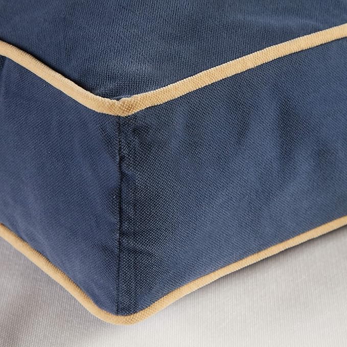 South Pine Porch Buddy Reversible Rectangle Pillow Style Microfiber Dog Bed with Removable, Machine-Washable Cover, Denim, Large (48 in. x 36 in.)