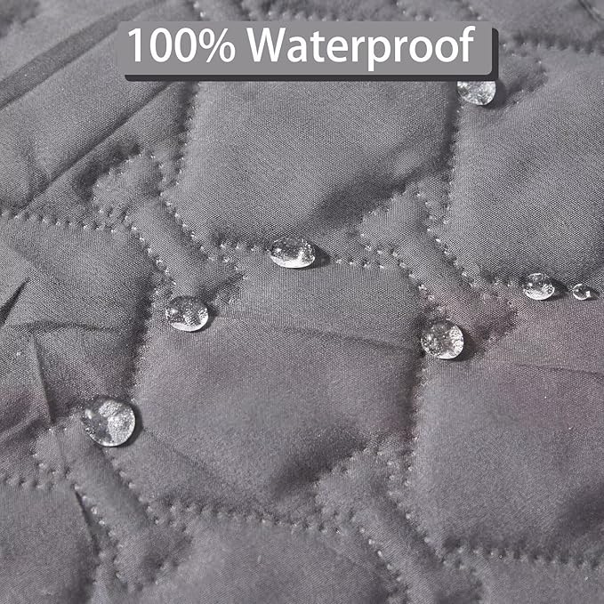 Waterproof Dog Bed Cover Pet Blanket Sofa Pet Bed Mat,Leak Proof Washable Incontinence Mattress Protectors,Suitable for People Who Cannot Take Care of Themselves,30x30 Inch Light Grey