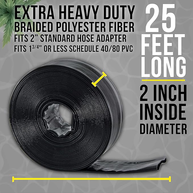 U.S. Pool Supply Pool Backwash Hose 2 Inch Diameter x 25 Feet