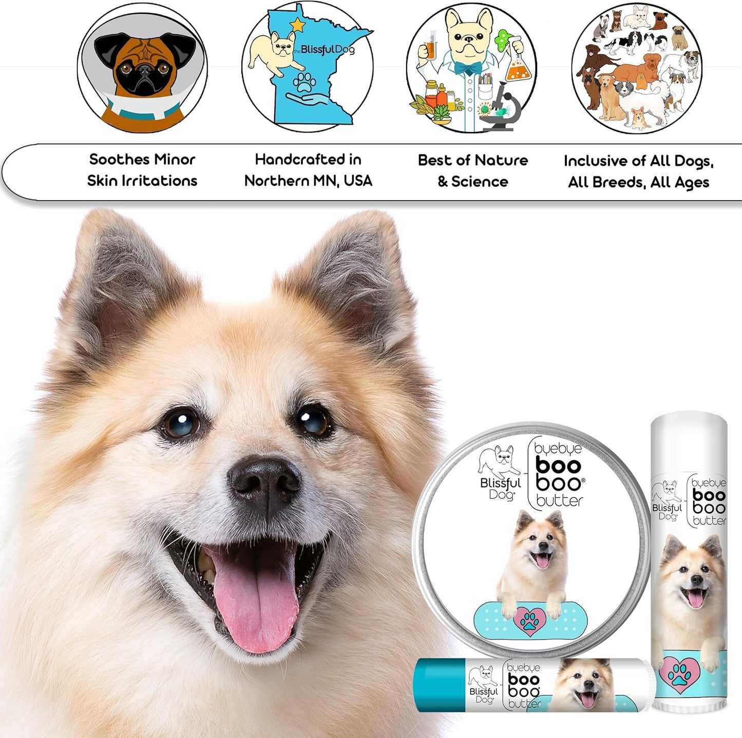 The Blissful Dog Icelandic Sheepdog Boo Boo Butter, 0.15 Ounce