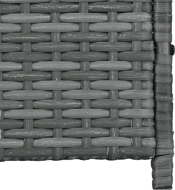 Outdoor Elevated Dog Bed with Curtain Canopy, Durable PE Wicker Pet Bed for Dogs and Cats, Patio Pet Furniture with Washable Cushion, Raised Pet Enclosure for Garden, Backyard & Indoor Use