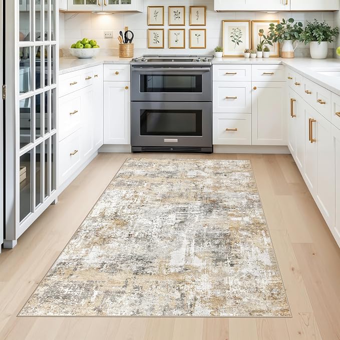 4x6 Washable Entryway Rug – Non-Slip Low-Pile Small Area Rug