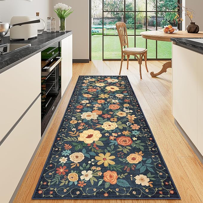 DUKINO 2x6 Runner Rug for Hallway, Washable Kitchen Runner Rug