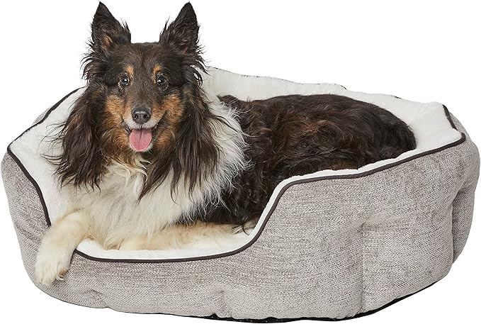 MidWest Homes for Pets Small QuietTime Deluxe Pet Bed- Taupe/Fur