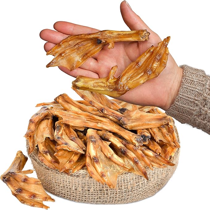 All Natural Duck Feet Dog Treats (20 pcs) | Dehydrated for Freshness | Supports Joint Health with Glucosamine and Chondroitin | Promotes Dental Hygiene | Perfect for Small and Medium Dogs