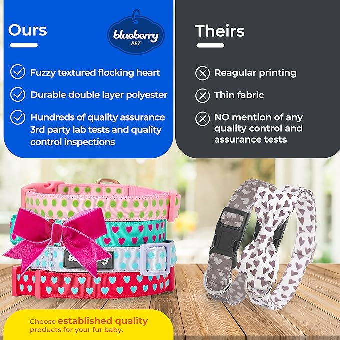 Blueberry Pet Essentials Rainbow Polka Dots Adjustable Dog Collar, Small, Neck 12"-16"